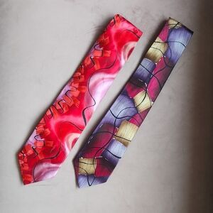 J. Garcia Designed Red and Purple Ties